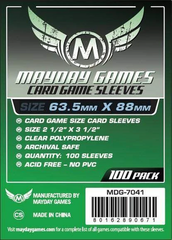 Mayday Green Card Sleeves (63.5x88mm) Mayday