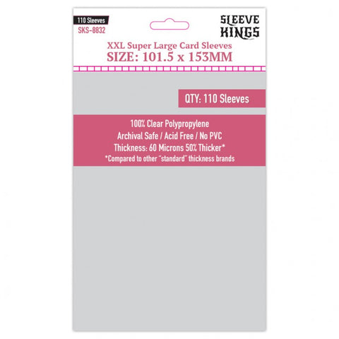 XXL Super Large 101.5x153mm (110) Sleeve Kings Card Game Card Sleeves